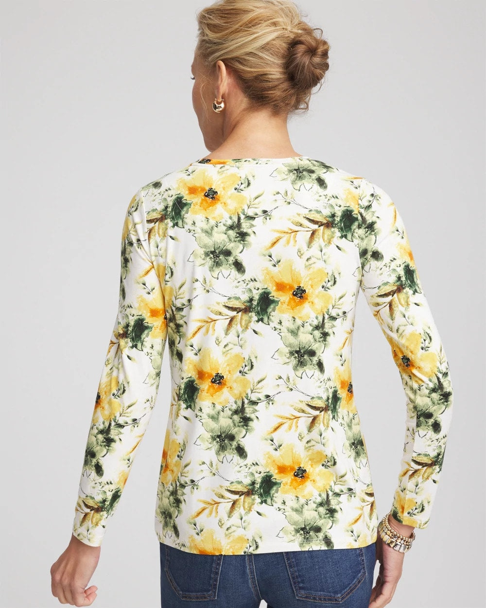 Chico's For Sale Ecru Garden Touch of Cool™ Layering Tee