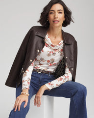 Chico's Outlet Ecru Touch of Cool™ Long-Sleeved Cowlneck Tee