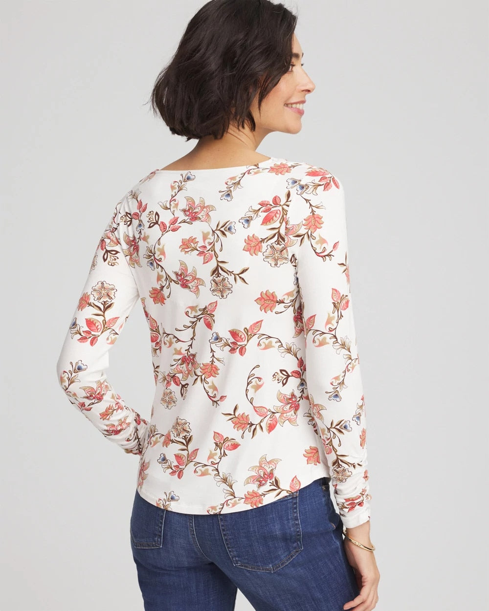 Chico's Outlet Ecru Touch of Cool™ Long-Sleeved Cowlneck Tee