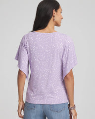 Chico's Discount Gentle Lavender Touch of Cool™ Handkerchief-Sleeve V-Neck Tee
