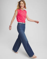 Chico's Online Watermelon Punch Island Tuck Sleeve Tee