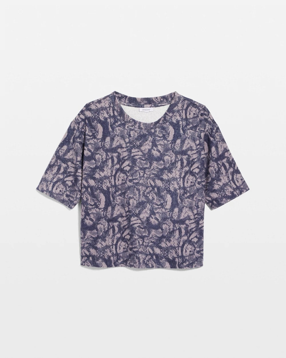 Chico's Outlet Indigo Sky Animal Cozy Crewneck Tee
