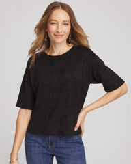 Chico's For Sale Black Cozy Crewneck Tee