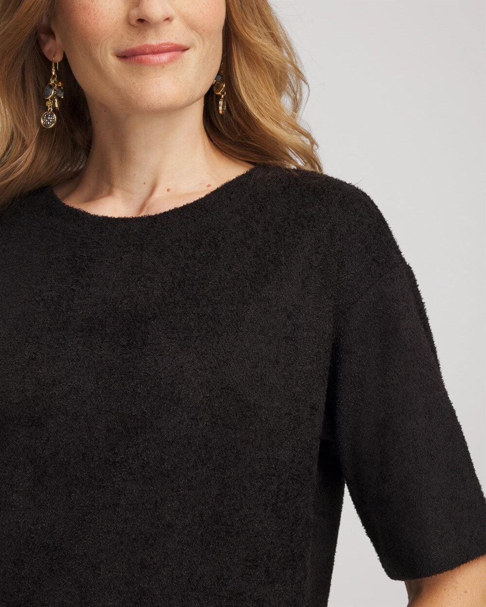 Chico's For Sale Black Cozy Crewneck Tee