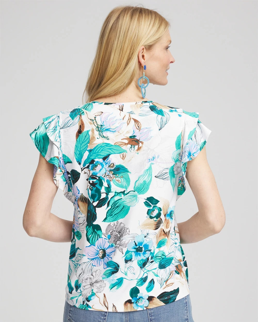 Chico's Outlet Alabaster Touch of Cool™ Flutter Sleeve Tee
