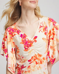 Chico's Online Sunset Peach Touch of Cool™ Handkerchief-Sleeve V-Neck Tee