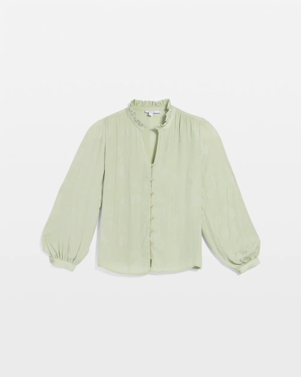 Chico's On Sale Sage Meadow Jacquard Georgette Peasant Blouse