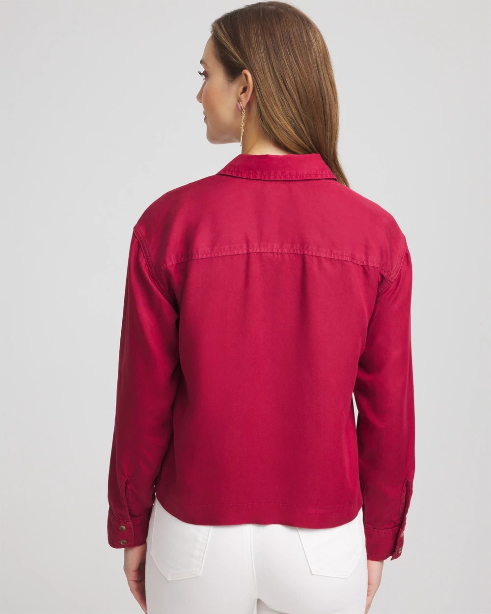 Chico's Discount Russet Red Tencel™ Classic Fit Shirt