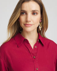 Chico's Discount Russet Red Tencel™ Classic Fit Shirt
