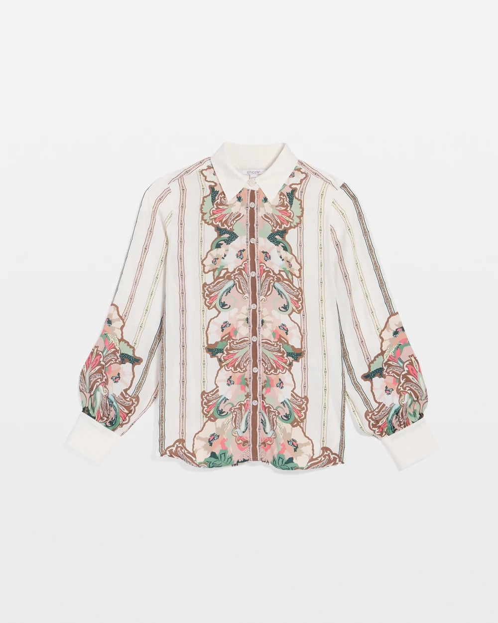 Chico's On Sale Ecru Silky Classic-Fit Shirt