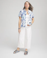 Chico's Online Lush Iris Butterfly Voile Short Sleeve Shirt
