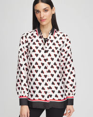 Chico's Outlet Black Classic Valentine's Day Blouse