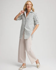 Chico's Outlet Sage Meadow No Iron™ Striped Shirt