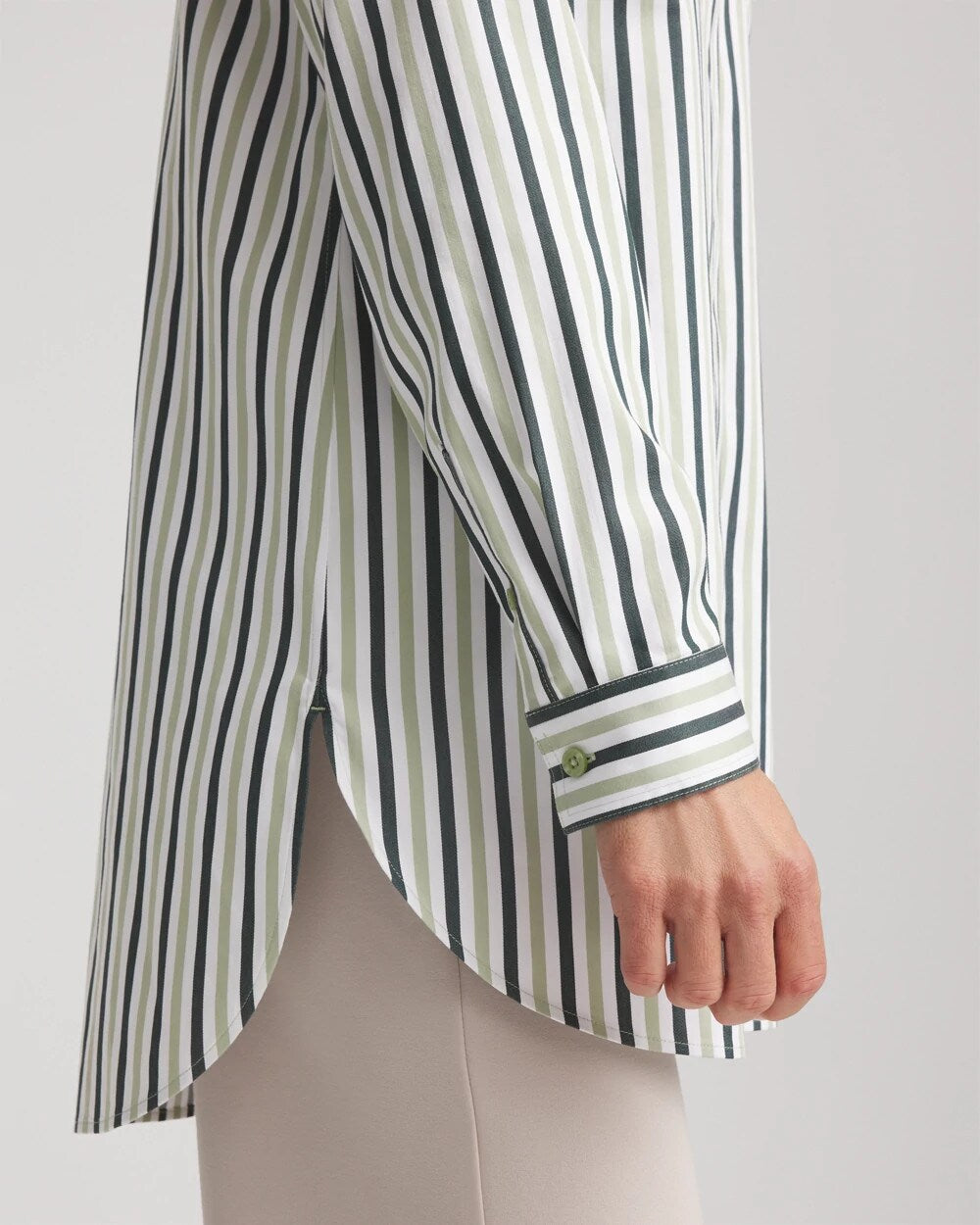 Chico's Outlet Sage Meadow No Iron™ Striped Shirt
