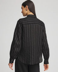 Chico's For Sale Black Classic Soft Button-front Blouse