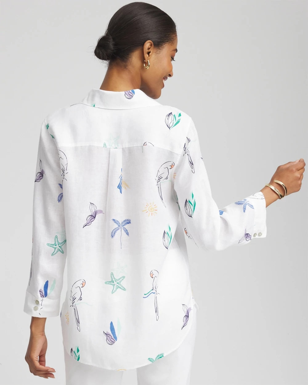 Chico's Online Optic White No Iron™ Island Linen Shirt