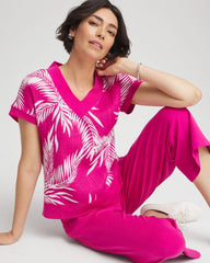 Chico's On Sale Crushed Berries Zenergy® Tropical Gauze Top