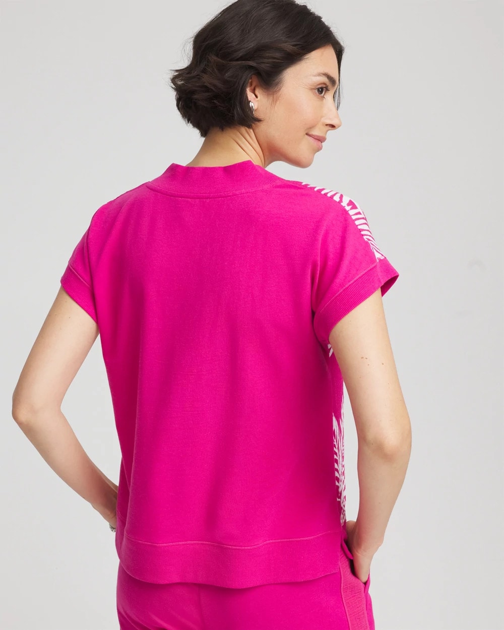 Chico's On Sale Crushed Berries Zenergy® Tropical Gauze Top