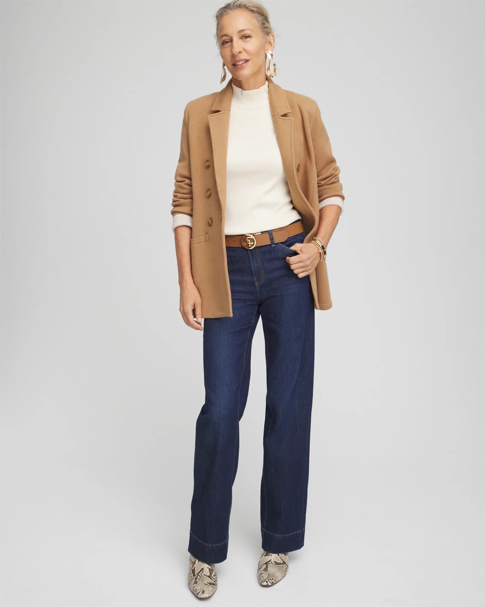 Chico's Discount English Cream Ella Mockneck Sweater