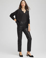 Chico's Sale Black Ombré Rhinestone Cardigan