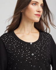 Chico's Sale Black Ombré Rhinestone Cardigan