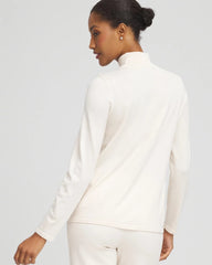 Chico's Online English Cream Ella Embellished Mockneck Sweater
