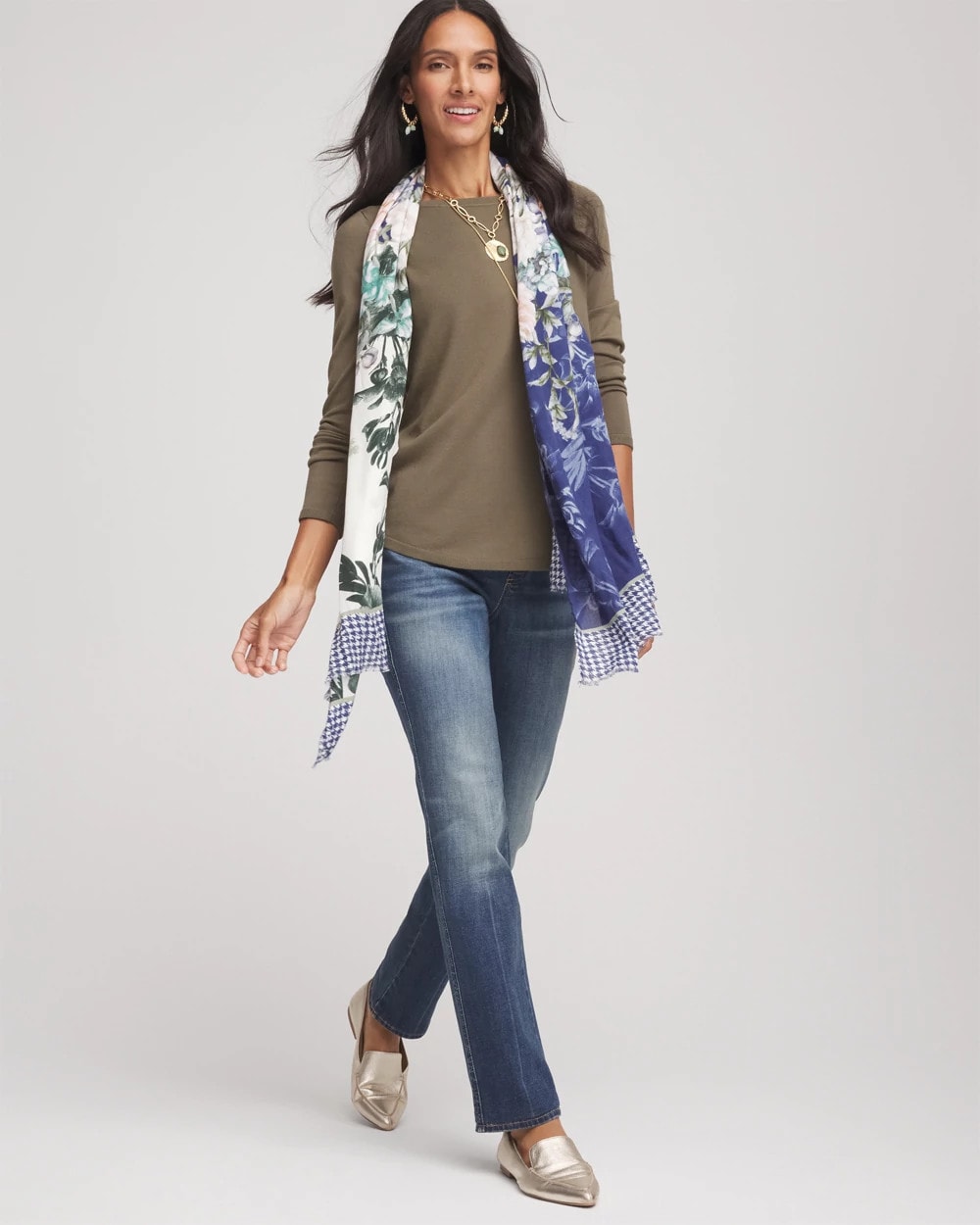 Chico's Sale Nettle Leaf Ella Bateau Pullover Sweater