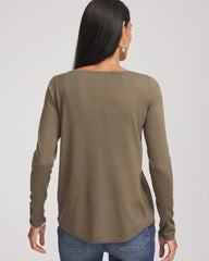 Chico's Sale Nettle Leaf Ella Bateau Pullover Sweater