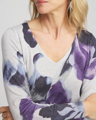 Chico's For Sale Purple Elixir Ella V-Neck Pullover Sweater