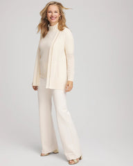 Chico's Sale Cream Cashmere Pearl-Trim Cardigan