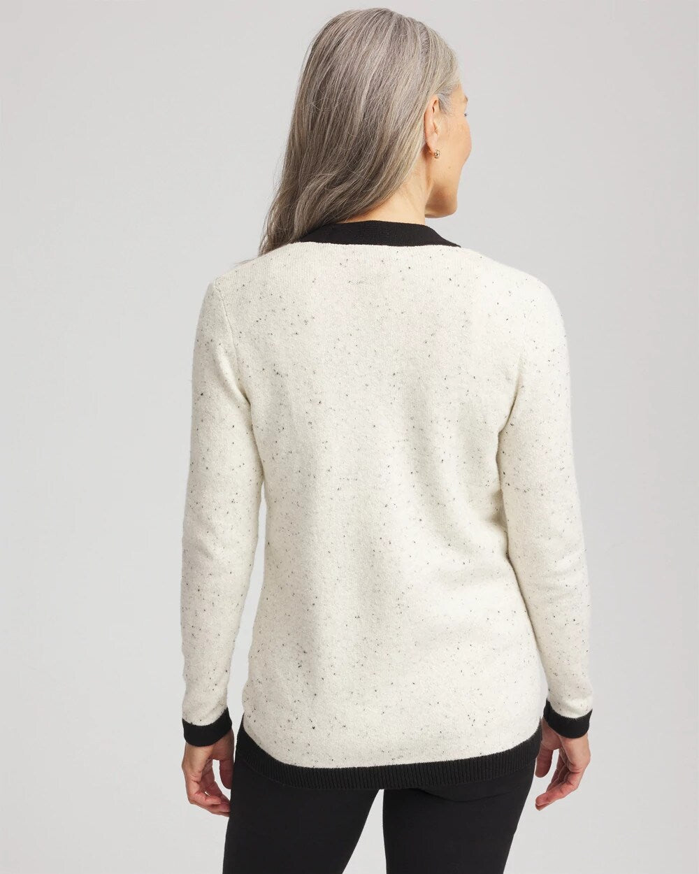 Chico's For Sale English Cream Tipped Lady Jacket Cardigan
