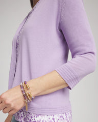 Chico's Discount Gentle Lavender Summer Romance Short Cardigan