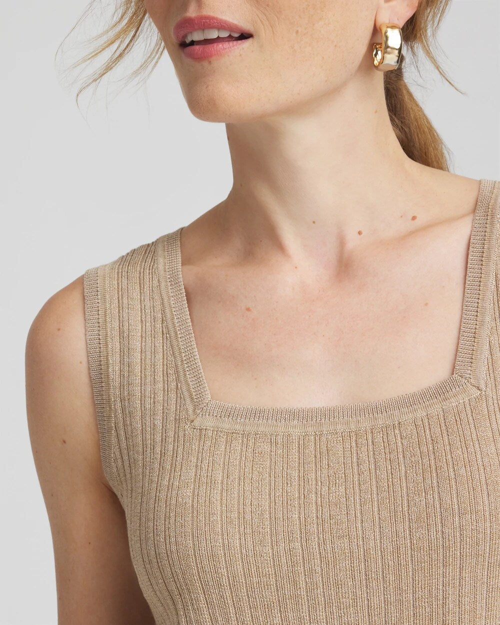 Chico's On Sale Sycamore Rib Stitch Pullover Tank