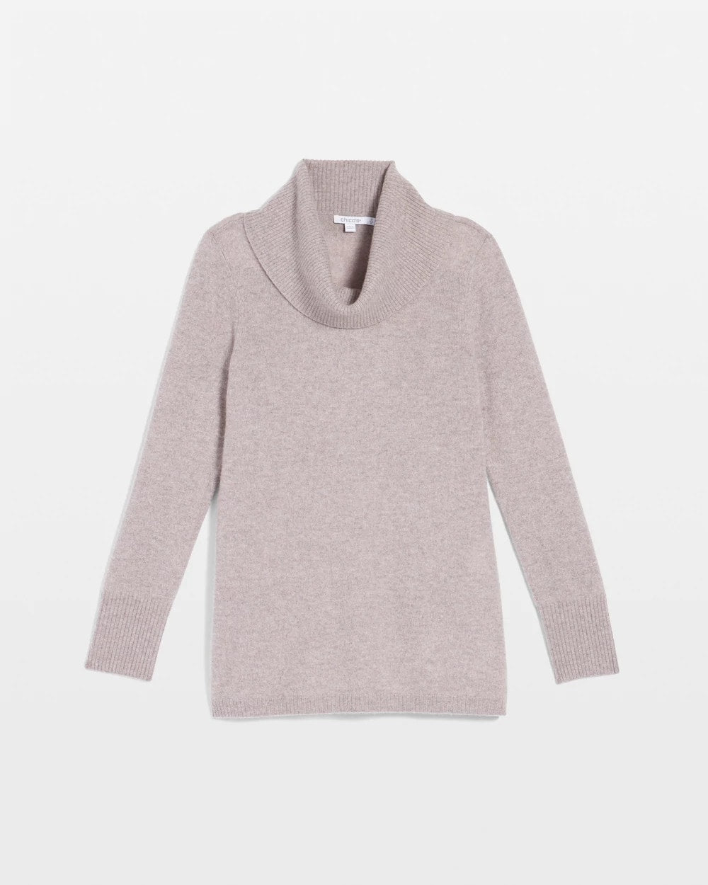 Chico's On Sale Taupe Heather Cowlneck Cashmere Pullover Tunic