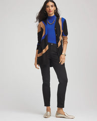 Chico's For Sale Black Ella Colorblock Cardigan Sweater