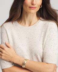 Chico's Online Light Gray Crewneck Cashmere Pullover Sweater