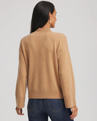 Chico's Discount Camel Cashmere Mockneck Sweater