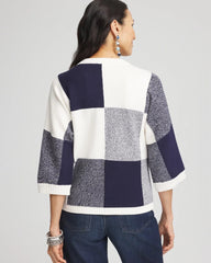 Chico's Sale Passport Blue Dolman Sleeve Pullover Sweater