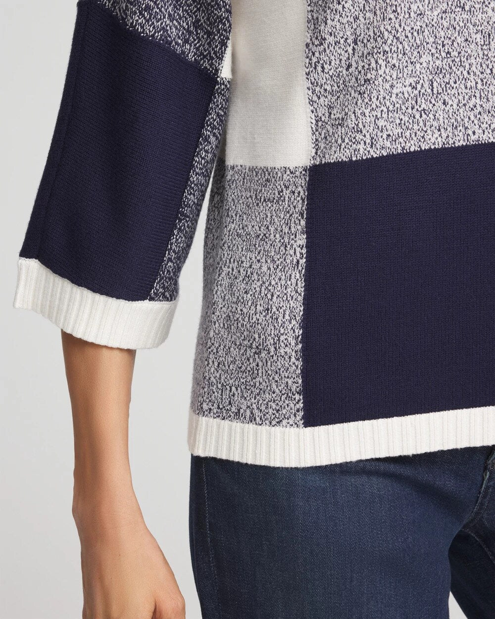 Chico's Sale Passport Blue Dolman Sleeve Pullover Sweater