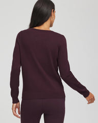 Chico's Sale Night Bloom Embellished Crewneck Cardigan