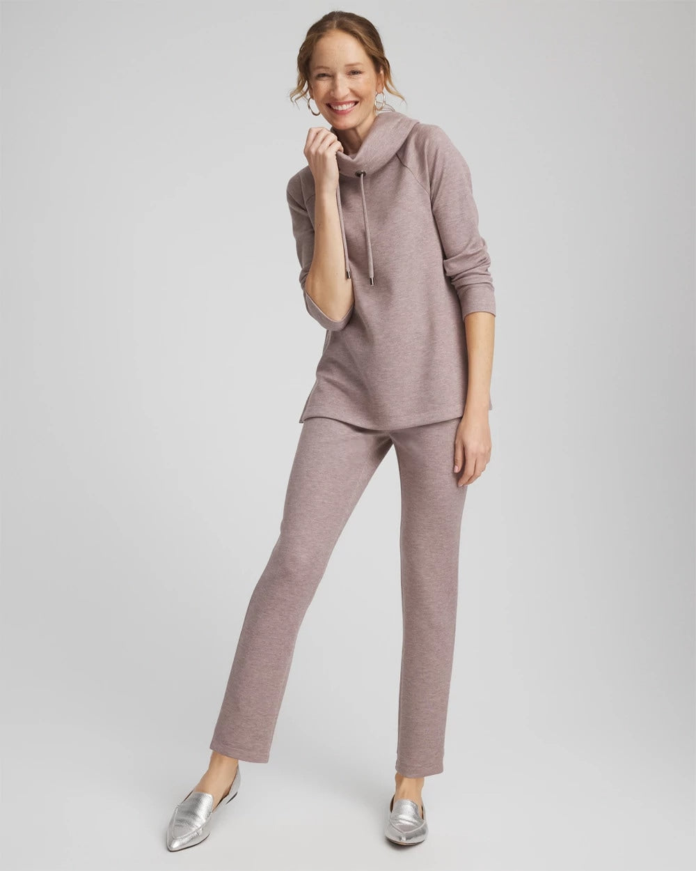 Chico's Outlet Taupe Heather Zenergy® Soft Tunic