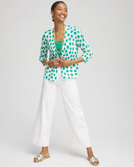 Chico's Online Alabaster Polka-Dot Summer Romance Short Cardigan