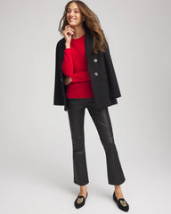 Chico's Discount Red Crewneck Cashmere Pullover Sweater