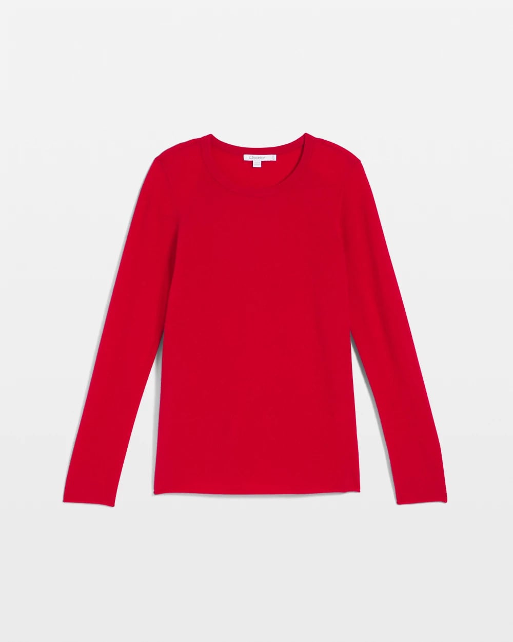 Chico's Discount Red Crewneck Cashmere Pullover Sweater