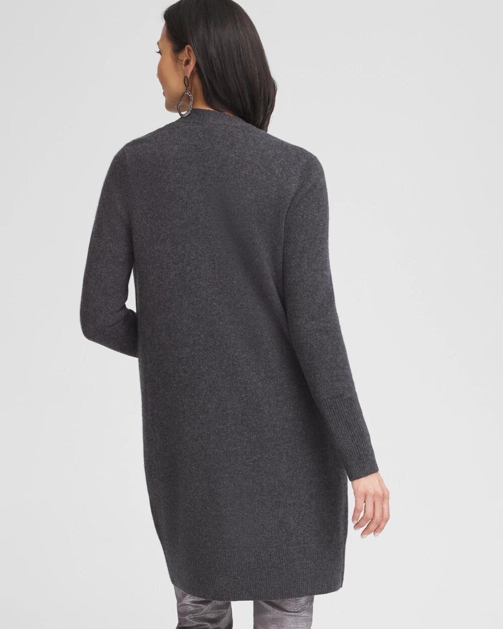 Chico's Online Dark Gray Cashmere Duster Cardigan