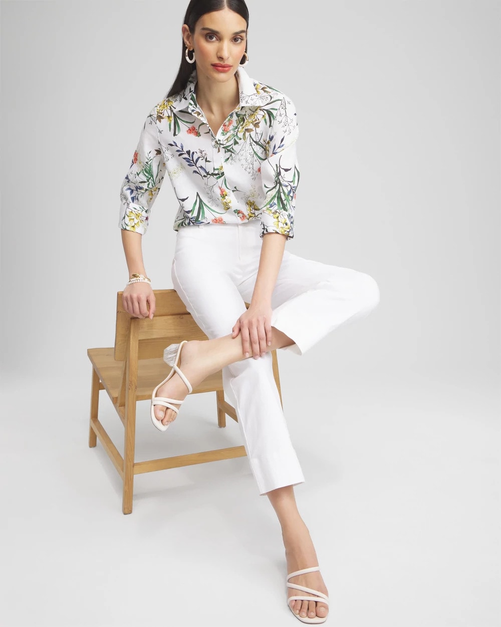Chico's Sale Alabaster Trapunto Straight Leg Cropped Pants