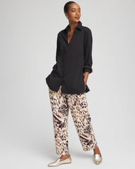 Chico's On Sale Caramel Apple Bengal Marks Crepe Pull-On Ankle Pants