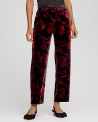 Chico's Sale Black Velvet Rose Slim Ankle Pants