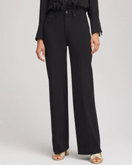 Chico's On Sale Black Five-Pocket Wide-Leg Ponte Pants