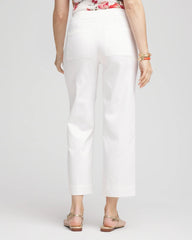 Chico's Online Alabaster Sateen Cutout Cropped Pants